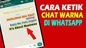 Maybe you would like to learn more about one of these? Cara Membuat Tulisan Berwarna Di Whatsapp 2021 Cara1001
