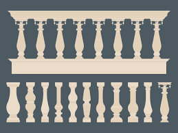Balustrade Simple Colored Icon Design Vetores Ilustracoes