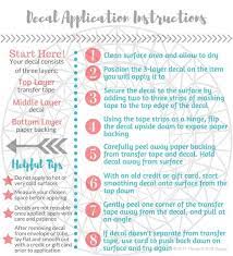 Please follow below steps to apply vinyl decal to the wall. Decal Application Instructions Care Card Printable Care Card Etsy In 2021 Decal Application Instructions Decal Application Instructions Free Cricut Tutorials
