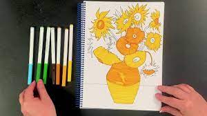Download this artwork (provided by the metropolitan museum of art). How To Draw Van Gogh Vase With 12 Sunflowers Youtube