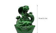 Estatua De Serpiente De Ceramica Blanca | Cobra | Feng Shui | Au00f1o Chino