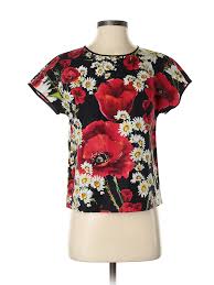 details about dolce gabbana women red short sleeve blouse 40 italian