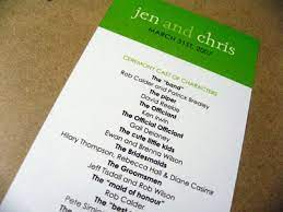 wedding accessories: Wedding Program