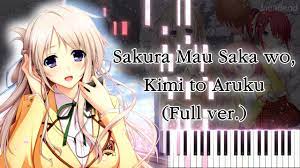 Hatsukoi 1/1 OP] Sakura Mau Saka wo, Kimi to Aruku (Full ver.) Piano  Arrangement - YouTube