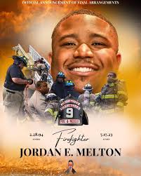 Funeral arrangements have been announced for slain Birmingham firefighter  Jordan Melton.