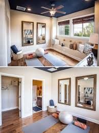 95 Creative Yoga Studio Design Ideas That Will Make You Relax Home Yoga Room Gym Room At Home Yoga Room Design