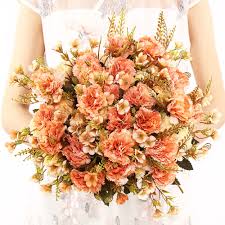 Please specify a desired delivery date in the gift message field, and we will do our best to accommodate your request. Dried Artificial Flowers Artificial Silk Flower Carnation Bouquet Wedding Home White And Champagne Home Furniture Diy Coccinelli De
