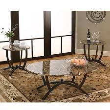 Faux Marble 3 Piece Occasional Table Set Coffee Table Occasional Table Living Table