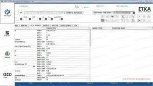 Etka 8 1 Audi Vw Seat Skoda 2020 Parts Catalog Skoda Audi Parts Catalog