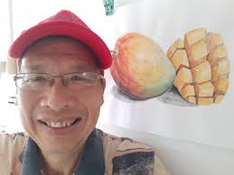 Realistic mango watercolor painting