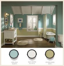 Get bathroom accessories from target to save money and time. White Fixtures Complement Soft Sea Glass Green And Sandy Gold In This Spacious Seaside Inspired Bath Behrpaint Seaside Decor Rustic Bath Decor