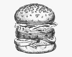 The illustration is available for download in high resolution quality up to 2500x2500 and in eps file format. Burger Black And White Png Transparent Png Transparent Png Image Pngitem