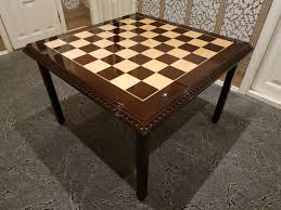 Wooden Chess Coffe Table All Sizes Unique Chessboard Game Etsy Chess Board Wooden Chess Handmade Gifts For Husband