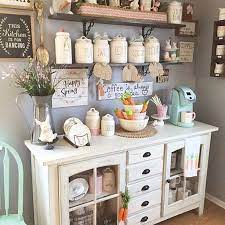 25 Charming Farmhouse Kitchen Decor Ideas With Images Coffee Bar Home Farmhouse Kitchen Decor Bars For Home