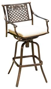 Buy bar stools chairs and get the best deals at the lowest prices on ebay! Gdf Studio Sierra Outdoor Cast Aluminum Swivel Bar Stool With Cushion Traditional Outdoor Bar Stools And Counter Stools By Gdfstudio Houzz