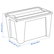 12 Gallon Transparent Plastic Storage Box Ikea Ca Ikea Ikea Samla Ikea Cleaning Accessories