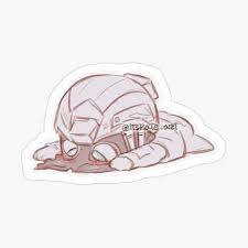chibi Konig resting :)) Sticker for Sale by itskaaate | Redbubble