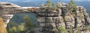 Juni 2008 in gruppe a. Prebischtor Felsentor Der Bohmischen Schweiz Elbsandsteingebirge Edmundsklamm