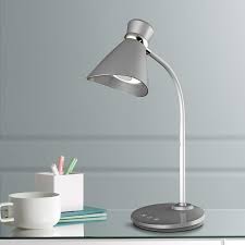 Dimming incandescent table lamps provide convenience, ease of use, and flexibility. Bowen Led Desk Lamp In Silver With Touch Dimmer Control 60e37 Lamps Plus