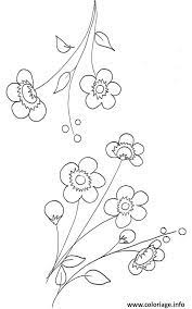 coloriage fleur de cerisier dessin fleurs a imprimer loup