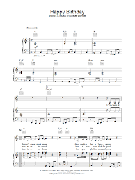 How to play happy birth day to you song on flute or any other instrument is explained here with notations so that a very much beginner or learnerof music can easily on the page easy flute notes you will find the music score to happy birthday to you for easy flute and many other popular sheets! Happy Birthday Sheet Music Stevie Wonder Piano Vocal Guitar