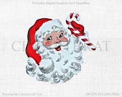 Retro Santa Claus Clipart Commercial Use Christmas Clip Art Etsy Santa Claus Clipart Clip Art Christmas Clipart