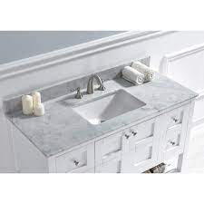 Made with solid wood construction and finished in our custom sherwin william paint colors. Woodbridge 49 Single Bathroom Vanity Top In Carra White With Sink And Faucet Reviews Wayfair