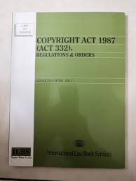 Malaysia is a signatory of the berne convention and therefore, copyrighted work created in malaysia would be recognized by each contracting member country of the berne convention. Copyright Act 1987 Act 332 Regulations Orders Textbooks On Carousell