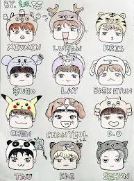 Pin By Joyce Park On Exo Exo Cartoon Exo Chibi Exo Fan Art