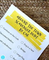 The most common way to give scavenger hunt clues is to create a trail, so that the answer to one clue reveals the next clue. Around Town Scavenger Hunt By Car The Whole Family Will Enjoy