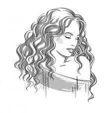 Drawing tutorials types of hairstyles. áˆ Hairstyle Stock Illustrations Royalty Free Curly Hair Drawings Download On Depositphotos