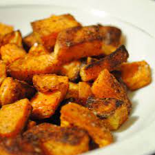 Homemade By Holman Spicy Roasted Sweet Potatoes Roasted Sweet Potatoes Spicy Roasted Recipes