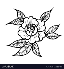 Tattoo Rose Flower Art Vector Image On Vectorstock Tattoo Drawings Traditional Tattoo Art Vector Art Illustration