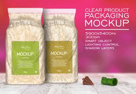 Clear Plastic Rice Bag Mockup Bag Mockup Mockup Packaging Mockup