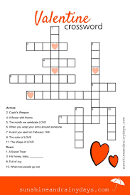 Valentine Crossword Puzzle Valentine Printables Kids Valentines Printables Crossword