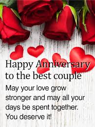 To The Best Couple Rose Happy Anniversary Card Birthday Greeting Cards By Davia Happy Marriage Anniversary Happy Anniversary Cards Happy Wedding Anniversary Wishes