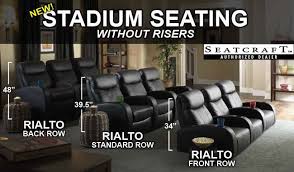 You should really decide on a seating plan before installing any technology, mainly so you can get everything in the right place first time. Stadium Seating Home Theater Chairs No Risers Needed Home Cinema Room Home Theater Seating Home Theater Rooms