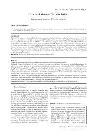 Improving the writing of research papers: Pdf Structured Abstracts Narrative Review