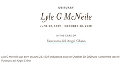 Lyle Gardner McNeile (1929-2020)