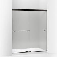 Revel 59 63 X 76 Double Sliding Shower Door With Cleancoat Technology Sliding Shower Door Shower Doors Frameless Sliding Shower Doors