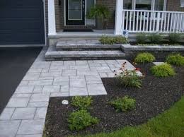 Image Result For Front Walk Landscape Interlock Townhouses Front Yard Walkway Front Patio Front Yard Landscaping