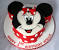 Square Red Minnie Mouse Cake