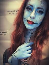 Sally from Nightmare Before Christmas makeup trial.