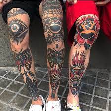 Pin By Skinnyflynny On Leg Tattoo Leg Tattoos Knee Tattoo Traditional Tattoo