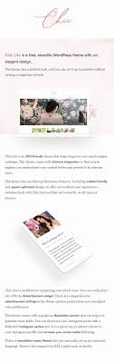 So here's another free wordpress theme. Chic Lite Best Free Feminine Wordpress Theme For Bloggers