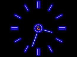 Free Screensavers For Windows 7 Enliven Your Room With Bright Neon Colors Of This Cute Fluorescent Clock Wallpaper Clock Screensaver Moving Wallpapers