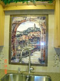 Wine tile mural kitchen backsplash with grape vine, wine bottles, wine glasses. 3 Kitchen Backsplash Ideas Pictures Of Kitchen Backsplash Installed Tile Murals Thetilemuralstore S Blog