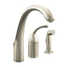 Price match guarantee + free shipping on eligible orders. Kohler Forte Vibrant Brushed Nickel 1 Handle Deck Mount High Arc Handle Lever Kitchen Faucet Lowes Com High Arc Kitchen Faucet Kitchen Faucet Kohler Forte