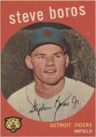 2) STEVE BOROS INDEX CARD SIGNED 1957-65 TIGERS CUBS PSA/DNA CERTIFY  1936-2010