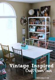 Craft Room Tour Vintage Craft Room Craft Room Organization Small Craft Rooms